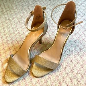 Gold Shimmer Strappy Dress Sandals